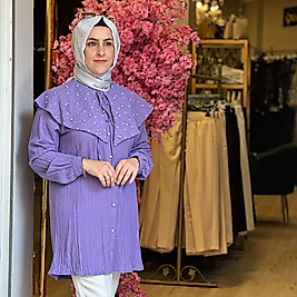 Geniş Yaka İncili Tunik