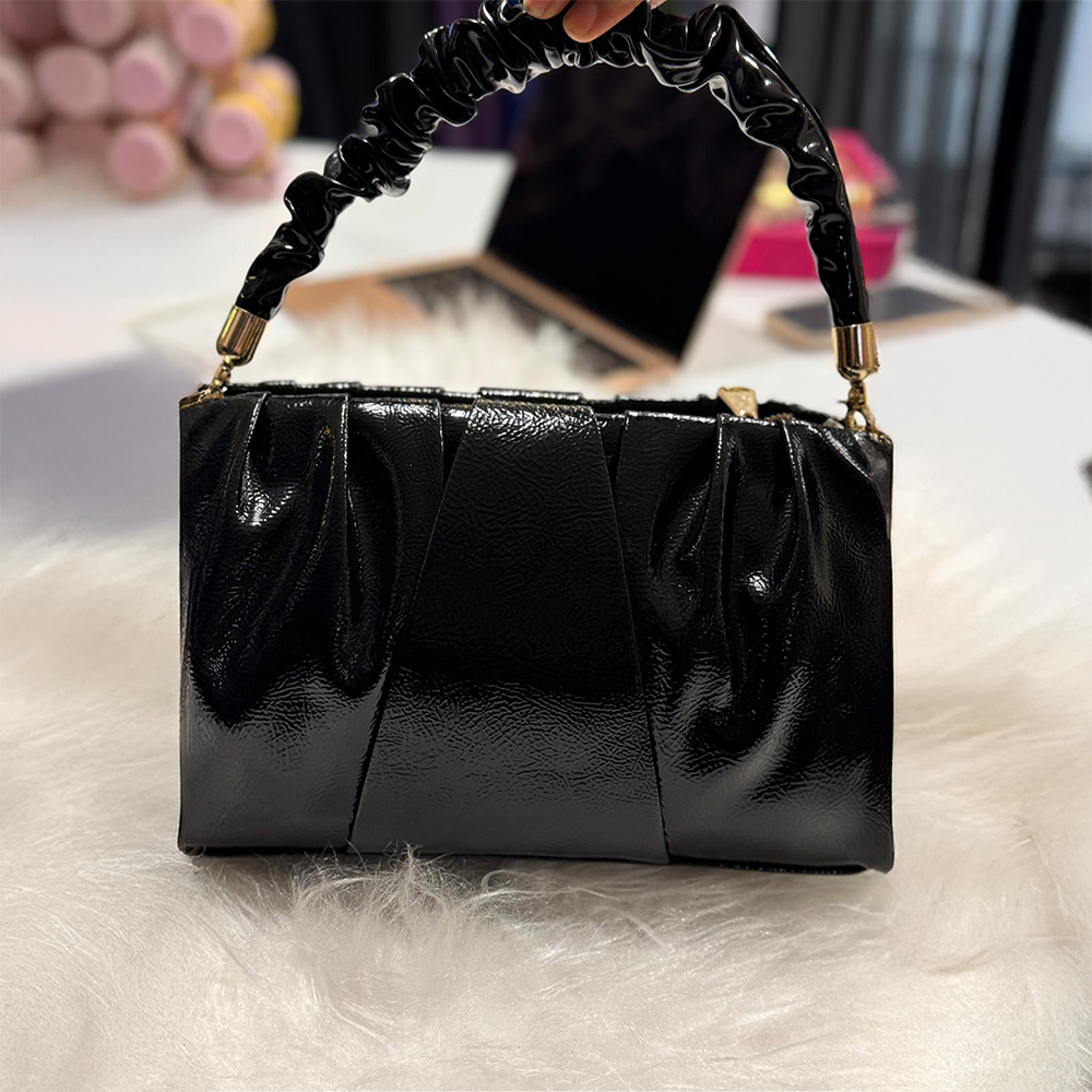 Büzgü Detaylı El ve Omuz Çantası