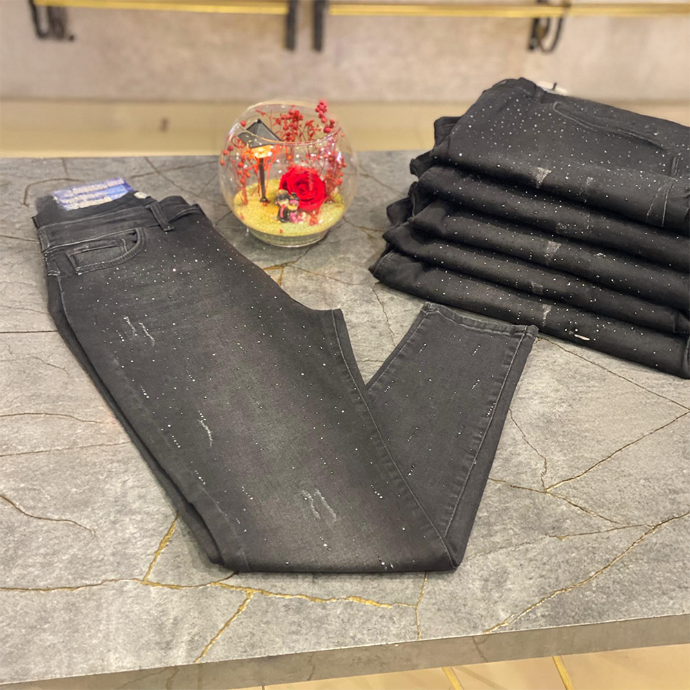 Siyah Taşlı Pantolon