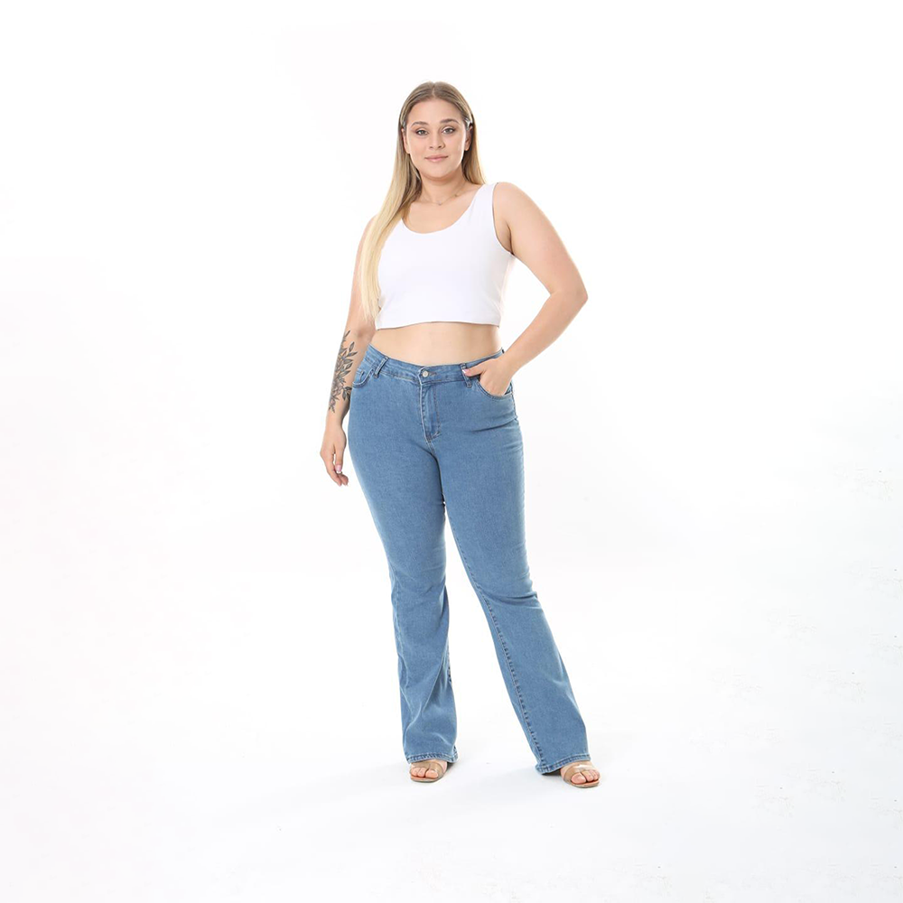 Büyük Beden Boru Paça Pantolon