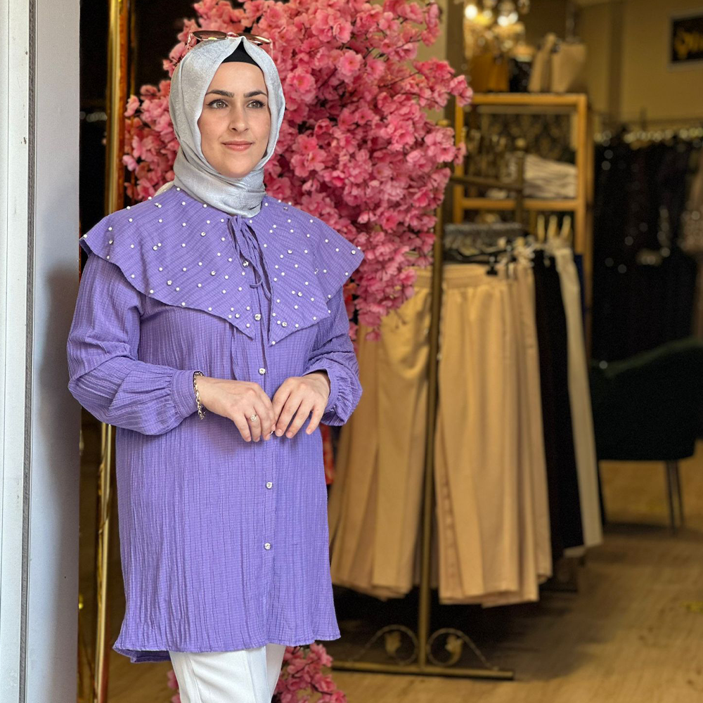 Geniş Yaka İncili Tunik