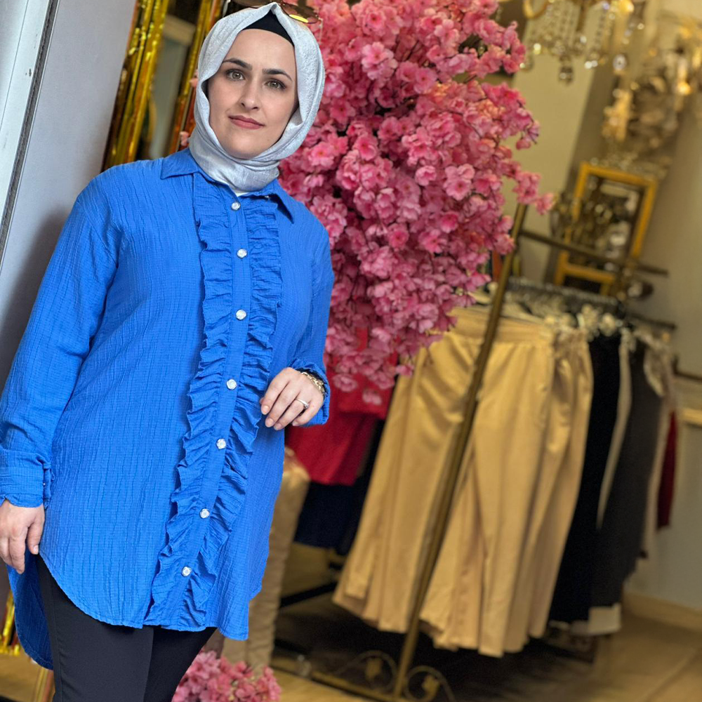 Önü Büzgülü Gömlek